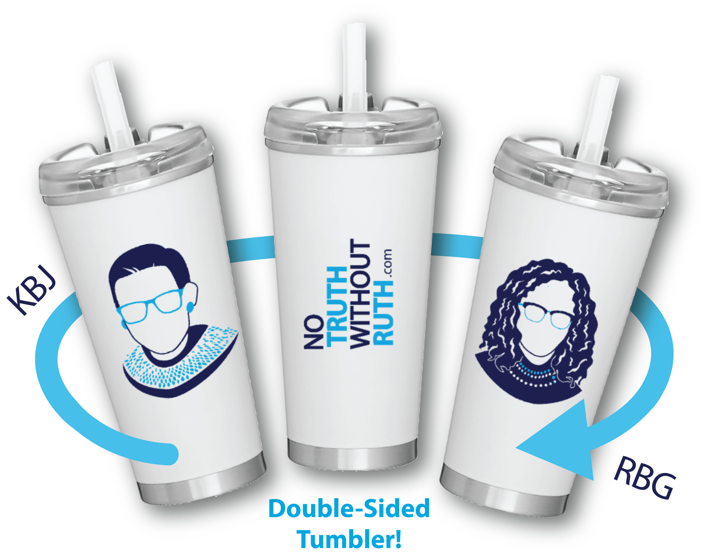 Double-sided "RBG & KBJ" Tumbler