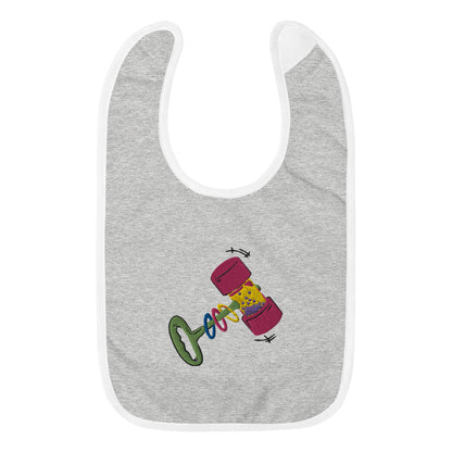 "Gavel-Rattle" Embroidered Baby Bib