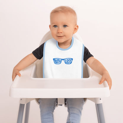 "Ruthless" Embroidered Baby Bib